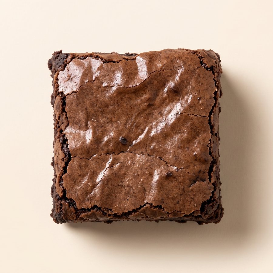 Brownie tradicional, massa densa de chocolate